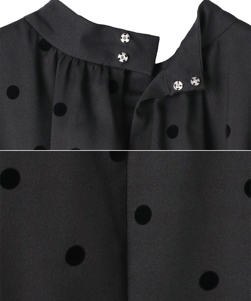 Flocky dotted airy dress