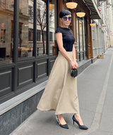 A-line flared French skirt