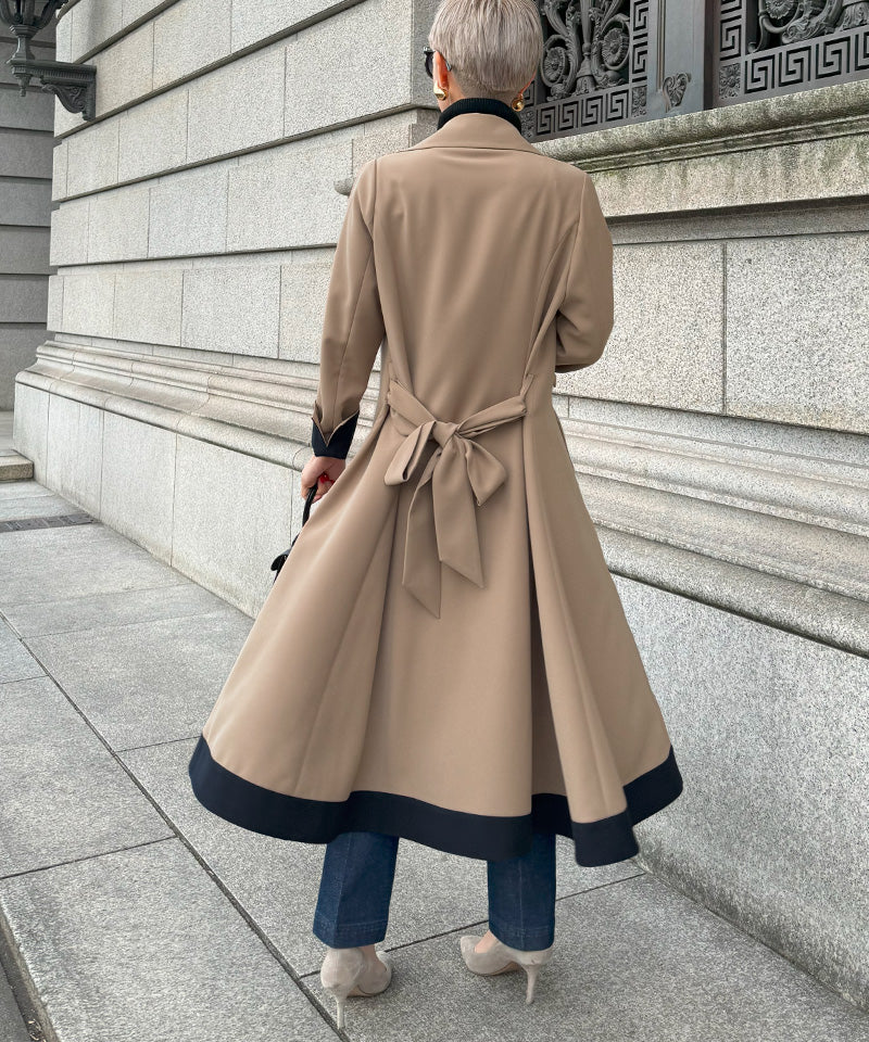 Audrey flared trench coat