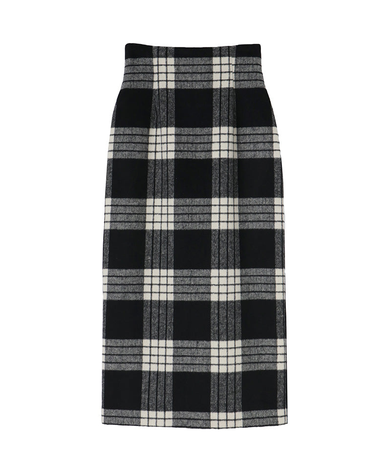 Classic checkered wool skirt