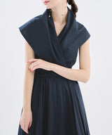 Classical shawl collar dress