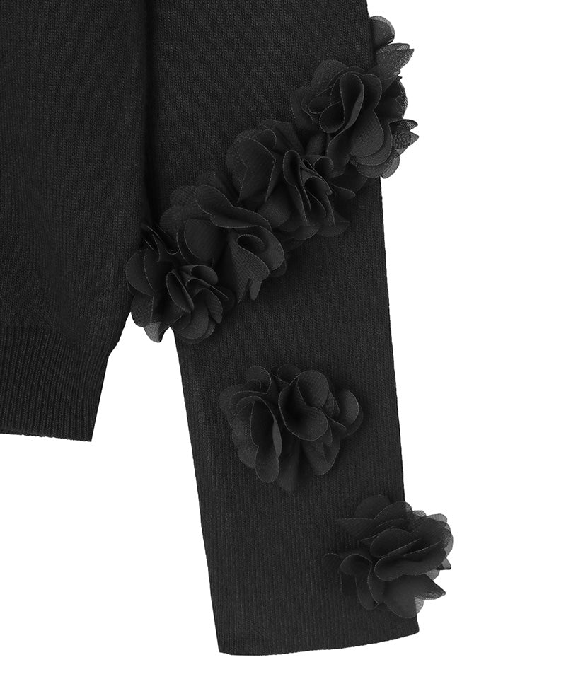 Flower motif knitwear