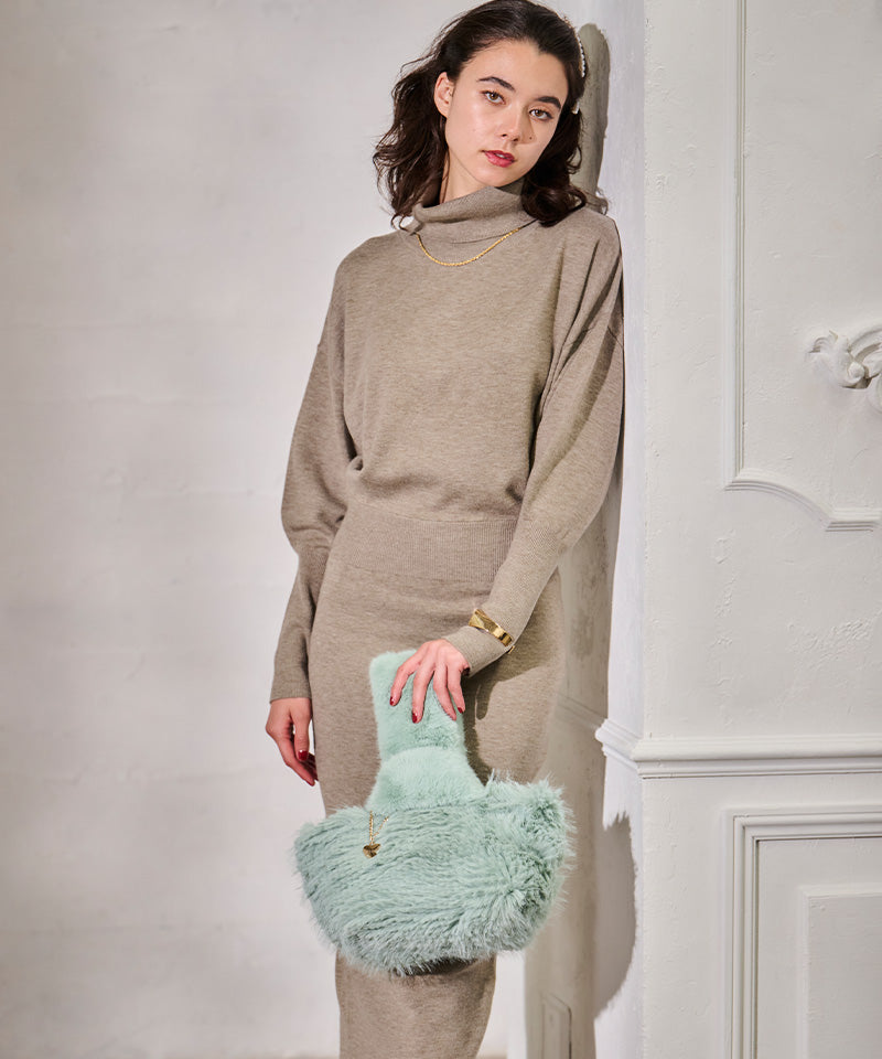 Waist rib browsing knit dress | JENNE