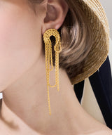 Made in Japan JENNE gold chain screw earrings