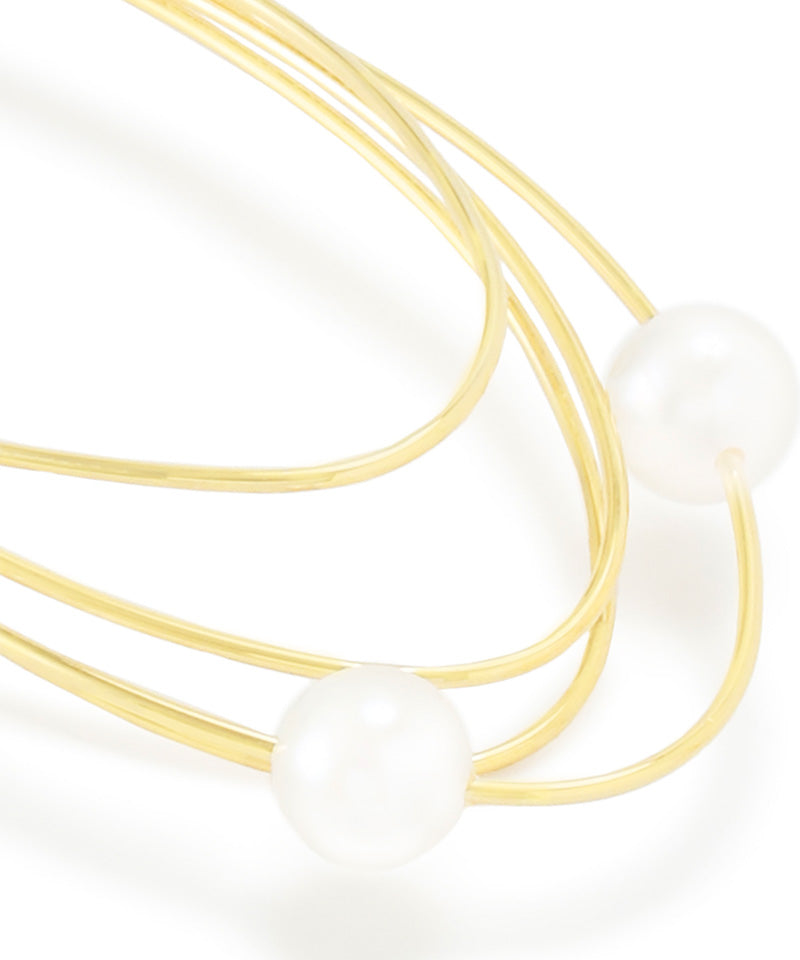 Made in Japan freshwater pearl gold earrings