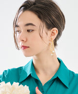 日本製造淡水珍珠金夾式耳環
