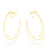 Made in Japan freshwater pearl gold clip-on earrings