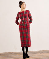 French retro checkered dress
