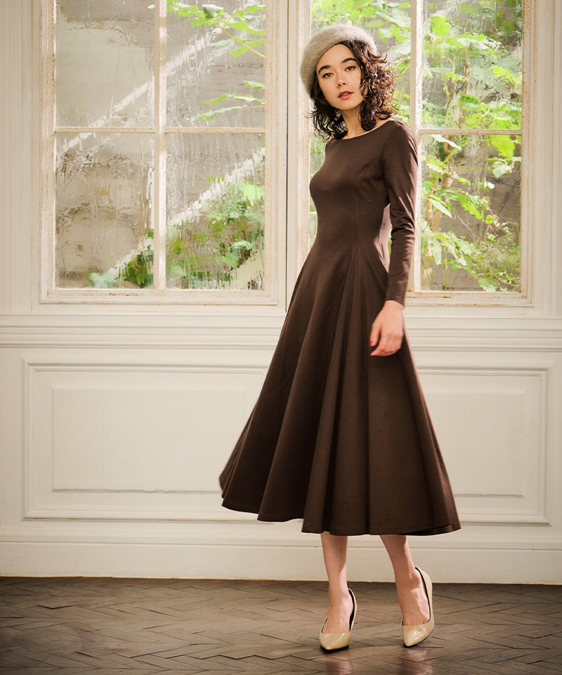 Made in Japan voluminous flared cut dress