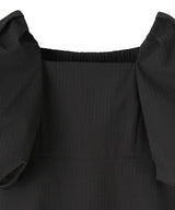 2WAY off-the-shoulder puff gathered blouse
