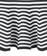 Made in Japan Seamless striped peplum knit