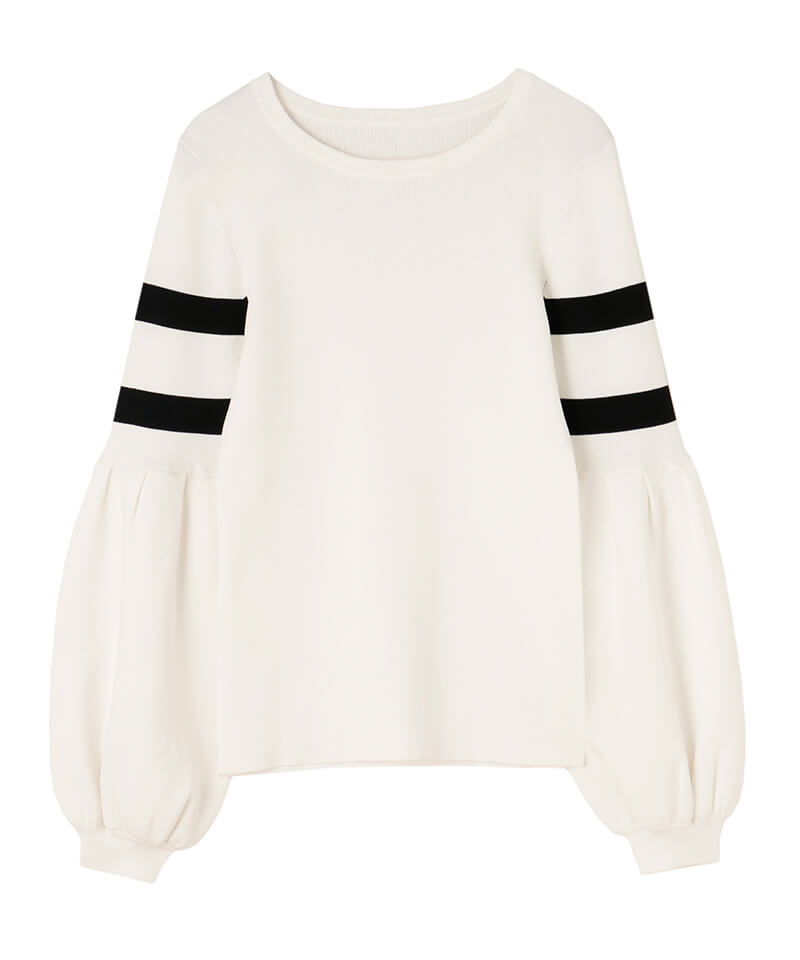 Sleeve striped line pullover