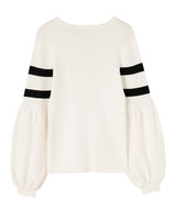 Sleeve striped line pullover