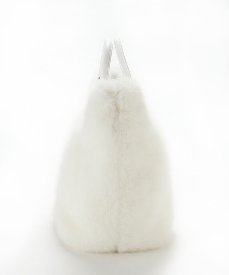 Eco-fur big tote bag