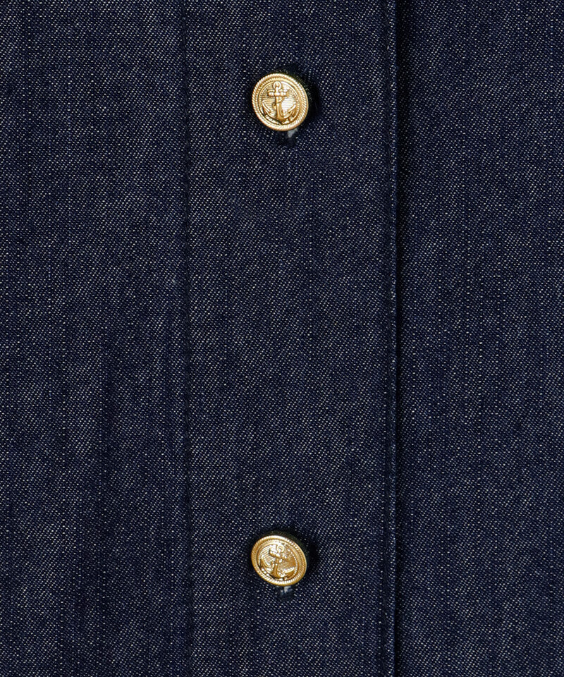 Marine button adult denim shirt