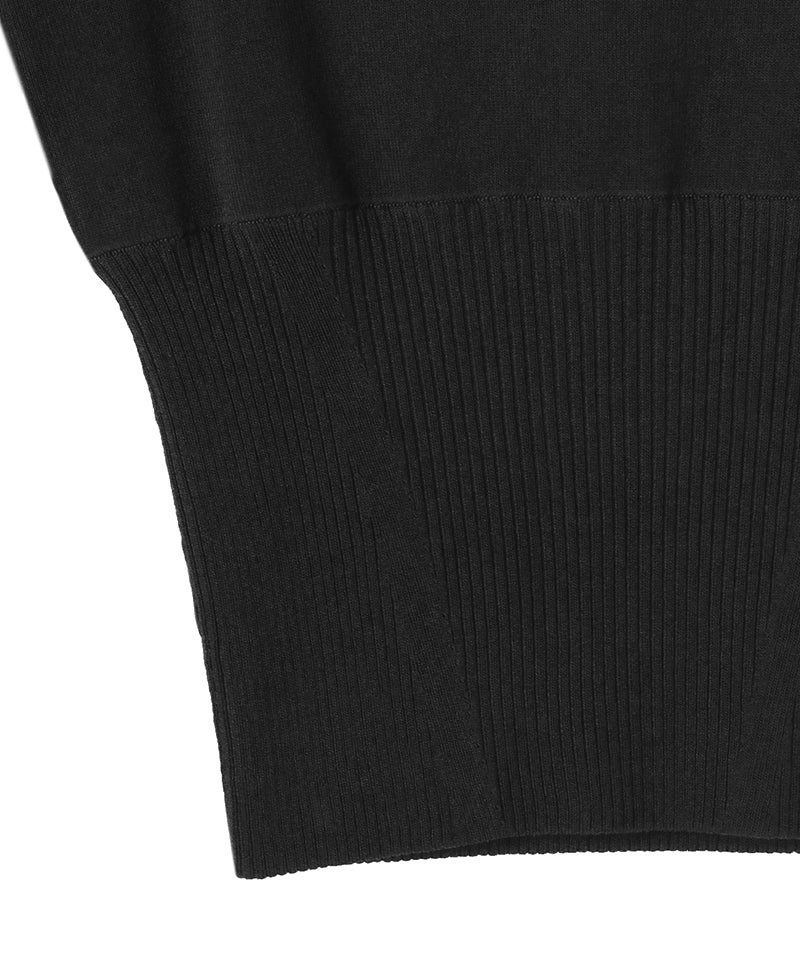 Square neck half sleeve knit