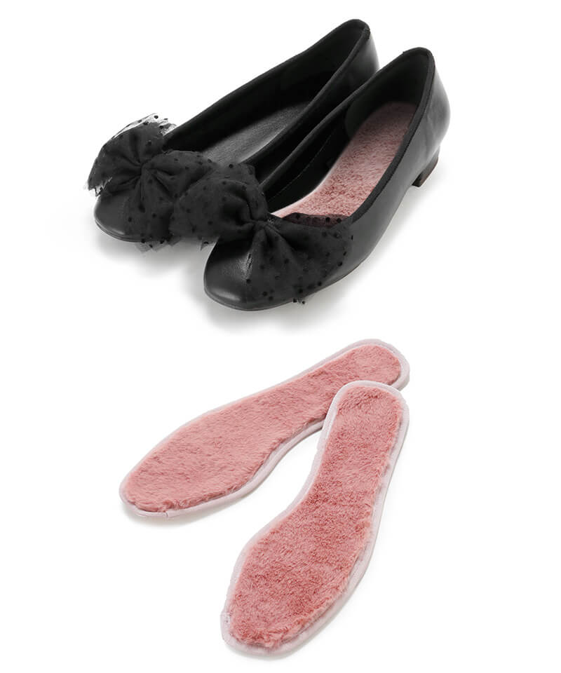 Action leather ballet with tulle bow
