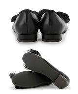 Action leather ballet with tulle bow
