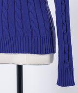 V-neck cable knit