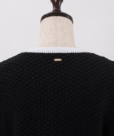 Cardigan long en tricot bicolore