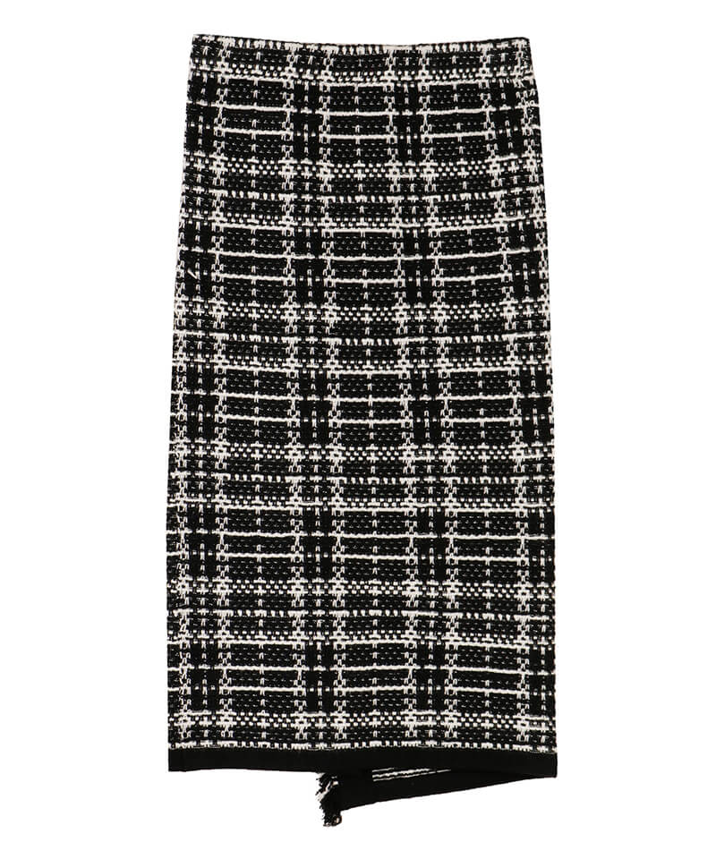 Tweed-style knit skirt