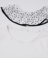 Dotted collar knit top